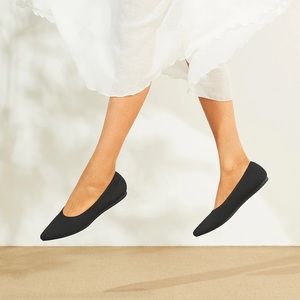 Vivaia Area 5° Pointed Flats in Black *NEW*